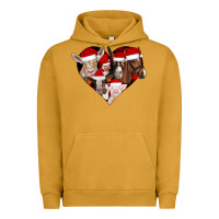 Pigment Peanut Butter farm animals christmas Urban Hoodie - CowhideDigitalArt