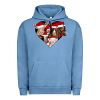 Pigment Pebble Blue farm animals christmas Urban Hoodie - CowhideDigitalArt