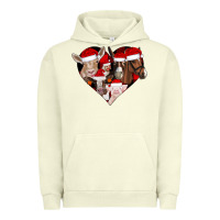 Pigment Pistachio farm animals christmas Urban Hoodie - CowhideDigitalArt