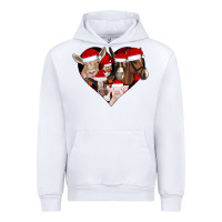 White farm animals christmas Urban Hoodie - CowhideDigitalArt