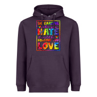 Plum Be careful who you hate it could be someone you Heavyweight Hoodie - FaDigitalArtStudio