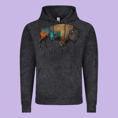 Leopard Bison Vintage Hoodie Designed By Ranaportraitstore