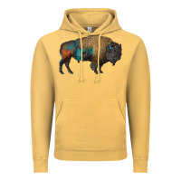 Vintage Mustard leopard bison Vintage Hoodie - RanaPortraitStore