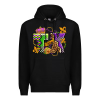 Black texas mardi gras olivia Premium Hoodie - OliviaCreatesArt