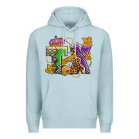 Blue Mist texas mardi gras olivia Premium Hoodie - OliviaCreatesArt