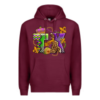 Burgundy texas mardi gras olivia Premium Hoodie - OliviaCreatesArt