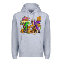 Heather Grey texas mardi gras olivia Premium Hoodie - OliviaCreatesArt