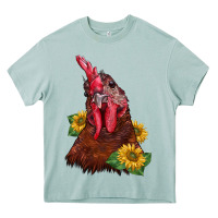 Arona rooster sunflower Heavy Core Tee - BarkalooDesign