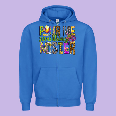Pour Me Something Mister Marri Gras Zipper Hoodie Designed By Howdyjamesfarm