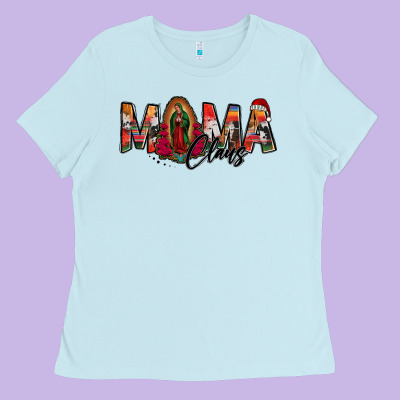 Mama Claus Lady Of Guadalupe Ladies Tee Designed By Jasminsmagicworld
