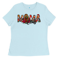 Baby Blue mama claus lady of guadalupe Ladies Tee - Jasminsmagicworld