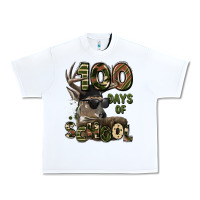 White 100 days of school hunting deer Urban Heavy Tee - LillyAllenDesigns