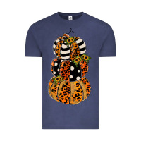 Vintage Denim leopard pumpkin polka dot sunflower Vintage Tee - JahusDesignShop