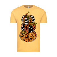 Vintage Mustard leopard pumpkin polka dot sunflower Vintage Tee - JahusDesignShop
