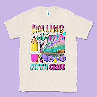 Rolling Into Fifth Grade Classic Tee Designed By Bundleandbundleshop