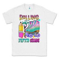 White rolling into fifth grade Classic Tee - BundleAndBundleShop