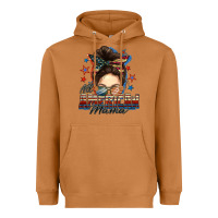 Meerkat All American mama messy bun 4th of july Heavyweight Hoodie - FaDigitalArtStudio