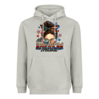 Moon Dust All American mama messy bun 4th of july Heavyweight Hoodie - FaDigitalArtStudio