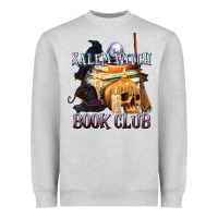Heather Grey Salem Witch Book Club Heavyweight Sweatshirt - texasbilliewilder