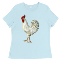 Baby Blue Leghorn Rooster Ladies Tee - LillyAllenDesigns