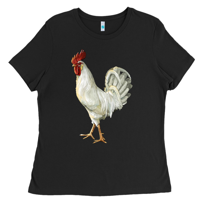 Leghorn Rooster Ladies Tee by LillyAllenDesigns | Teevron