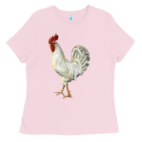 Bubblegum Pink Leghorn Rooster Ladies Tee - LillyAllenDesigns