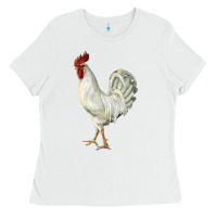 White Leghorn Rooster Ladies Tee - LillyAllenDesigns