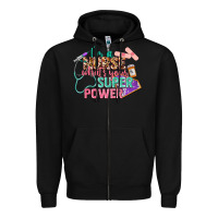 Black i'm a nurse what's your superpower Zipper Hoodie - CowGirlArtShop