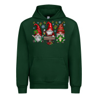 Forest Green christmas gnomes celebration Urban Hoodie - CowhideDigitalArt