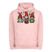 Pigment Salmon christmas gnomes celebration Urban Hoodie - CowhideDigitalArt