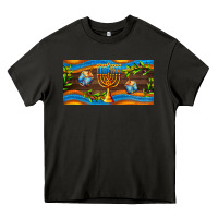 Asphalt hanukkah with candlestick Heavy Core Tee - AdoDesignShop