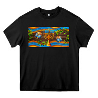 Black hanukkah with candlestick Heavy Core Tee - AdoDesignShop