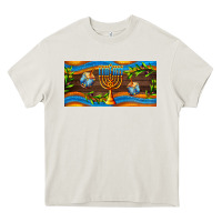 Cream hanukkah with candlestick Heavy Core Tee - AdoDesignShop