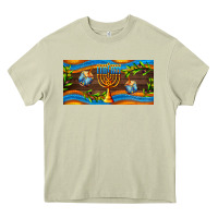 Mossy hanukkah with candlestick Heavy Core Tee - AdoDesignShop