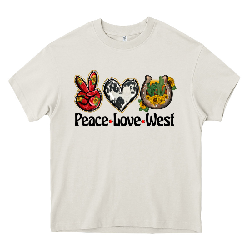 Peace Love West Heavy Core Tee by BarkalooDesign | Teevron