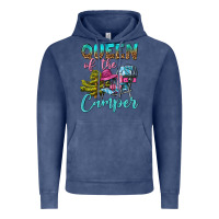 Vintage Denim Queen Of The Camper Vintage Hoodie - BundleAndBundleShop