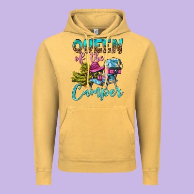 Queen Of The Camper Vintage Hoodie Designed By Bundleandbundleshop