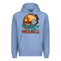Colony Blue something in the orange olivia Premium Hoodie - OliviaCreatesArt