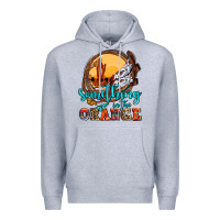 Heather Grey something in the orange olivia Premium Hoodie - OliviaCreatesArt