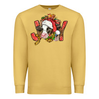Antique Gold joy christmas with cow bbs Premium Sweatshirt - BundleAndBundleShop