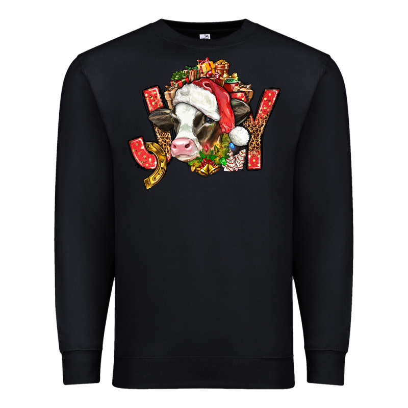 Joy Christmas With Cow Bbs Premium Sweatshirt by BundleAndBundleShop | Teevron