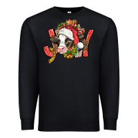 Black joy christmas with cow bbs Premium Sweatshirt - BundleAndBundleShop