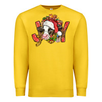 Lemon joy christmas with cow bbs Premium Sweatshirt - BundleAndBundleShop