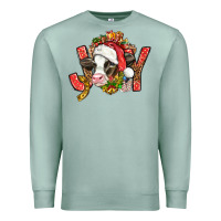Seafoam joy christmas with cow bbs Premium Sweatshirt - BundleAndBundleShop