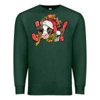 Sports Green joy christmas with cow bbs Premium Sweatshirt - BundleAndBundleShop