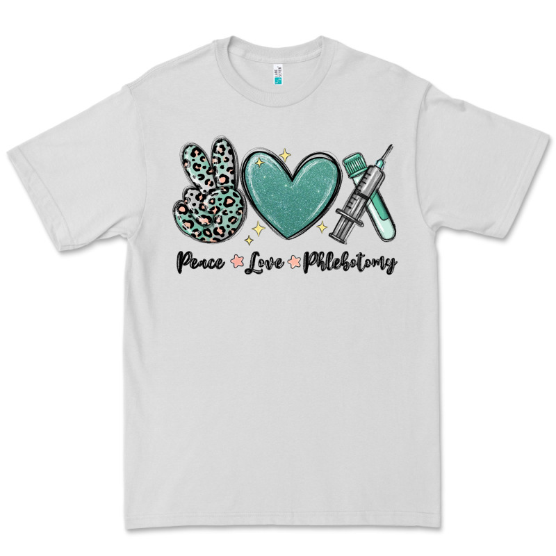 Peace Love Phlebotomy Premium Tee by MaliasSmallBusiness | Teevron