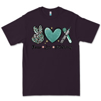 Plum peace love phlebotomy Premium Tee - MaliasSmallBusiness