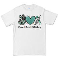 White peace love phlebotomy Premium Tee - MaliasSmallBusiness