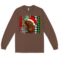 Chestnut Merry Christmas Cow Long Sleeve Tee - Bettercallsaul