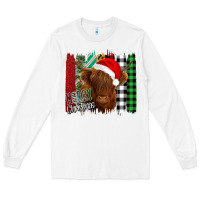 White Merry Christmas Cow Long Sleeve Tee - Bettercallsaul